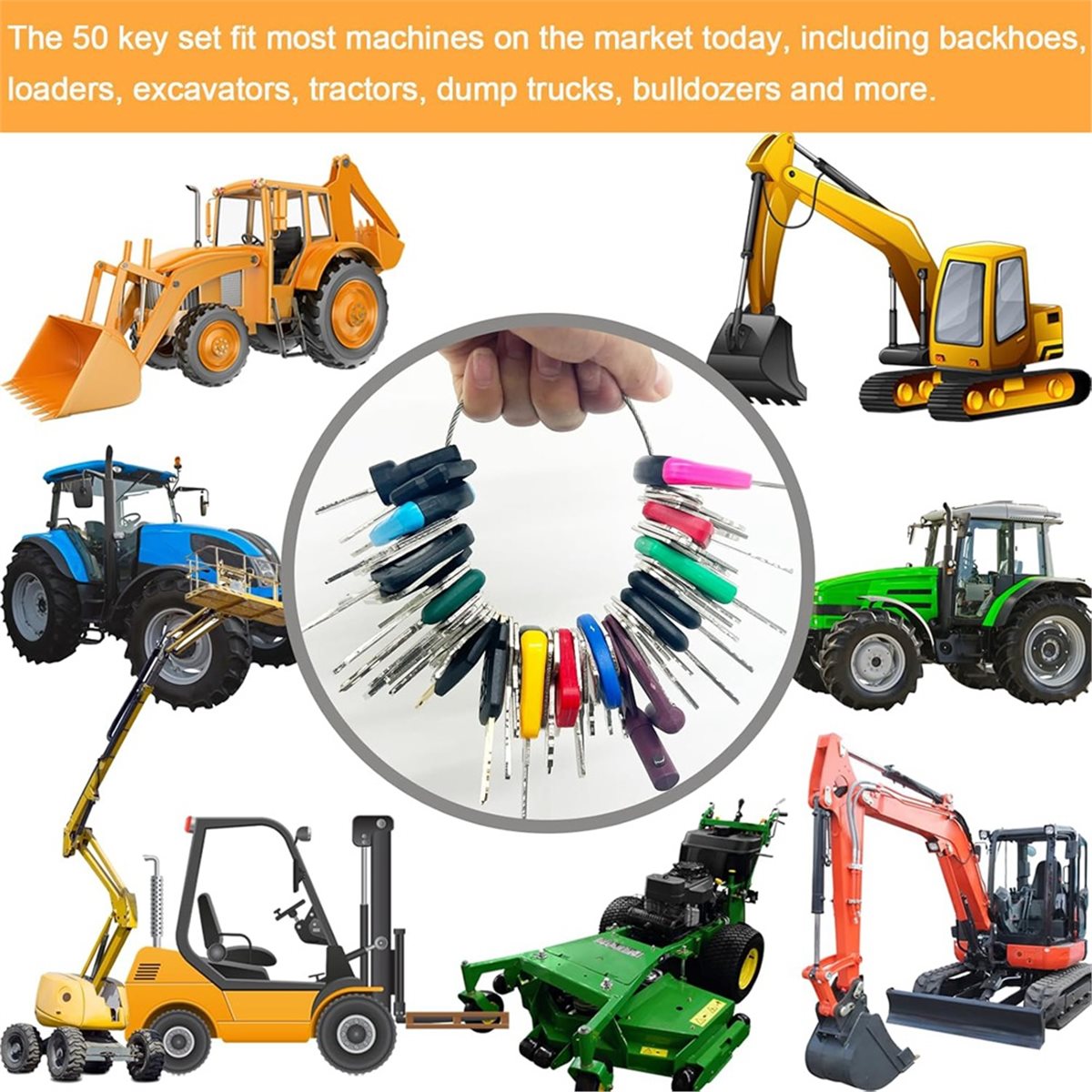 50 Heavy Equipment Keys Master - Heavy Equipment Contractors recension och pris