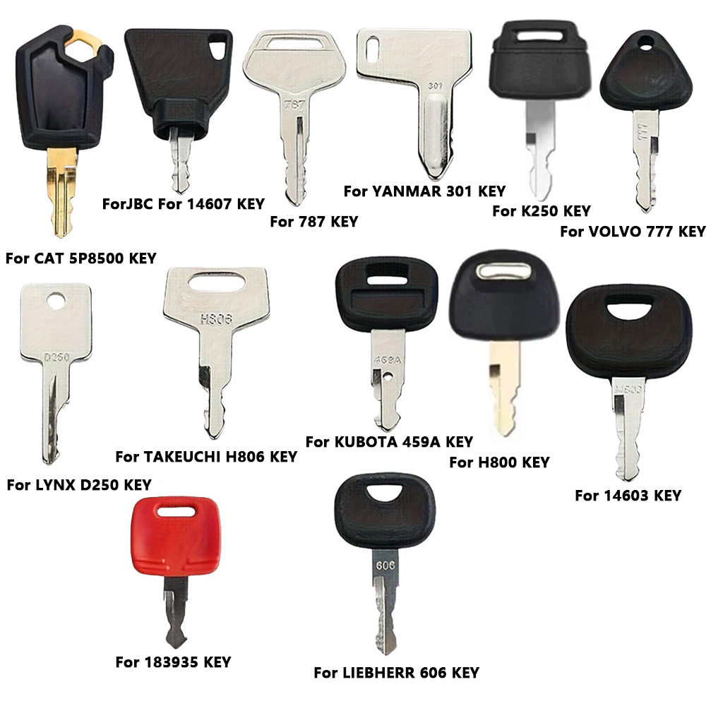 13PCS Construction Machinery I - Heavy Equipment Keys Master Set recension och pris