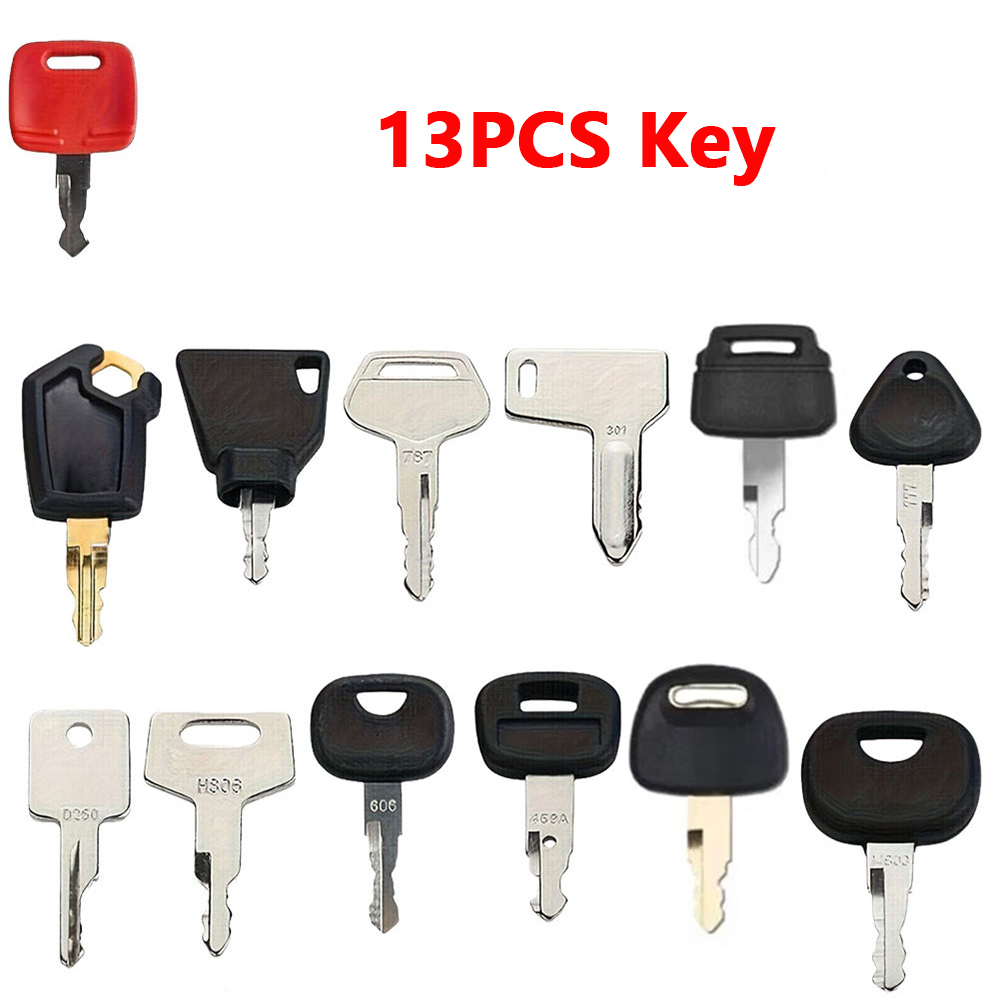 13PCS Construction Machinery I - Heavy Equipment Keys Master Set recension och pris